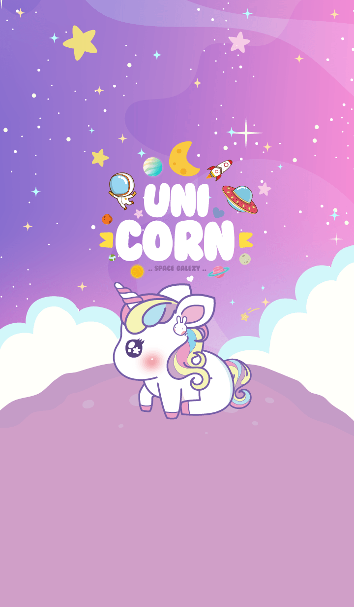 Baby Unicorn Galaxy Space