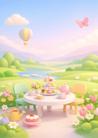 Dreamy Pastel Tea Garden