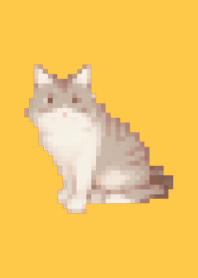 猫のドット絵のきせかえ Yellow 03