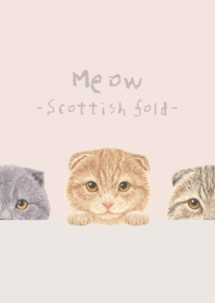 Meow - Scottish fold - PASTEL PINK