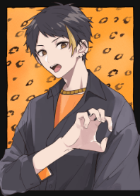 punk kids boy friend -leopard-