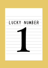 LUCKY NUMBER 1 NOTEBOOK-DUSTY YELLOWj