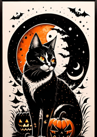 halloween cat 40154C