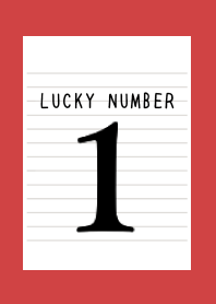 LUCKY NUMBER 1 NOTEBOOK-RED-BEIGEj