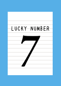 LUCKY NUMBER 7 NOTEBOOK/BLUE