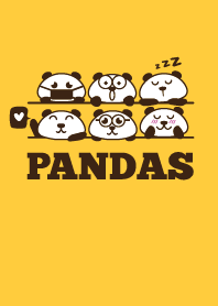 Funny Pandas yellow theme