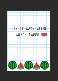 WATERMELON GRAPH PAPER/CHARCOAL GREY