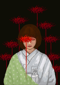 Red Spider Lilies and a Woman