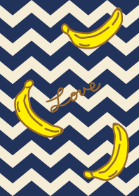 Banana - Navy zigzag-joc