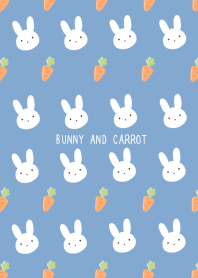 BUNNY AND CARROT/DUSTY BLUE