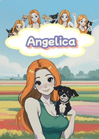 Angelica with dogs and cats04