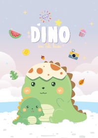 Dinosaur Seaside Pastel