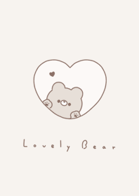 Bear in Heart | cream white.