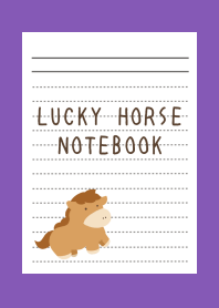 LUCKY HORSE NOTEBOOK-PURPLE-YELLOW