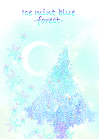 薄荷藍顏色的森林 -winter forest-