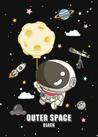 浩瀚宇宙 可愛寶貝太空人 滿月