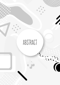 Abstract Geometric Grayscale White 14