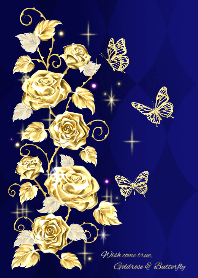 Wish come true,Goldrose & Butterfly Ver9