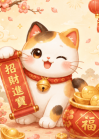 Pink Lucky Cat 3