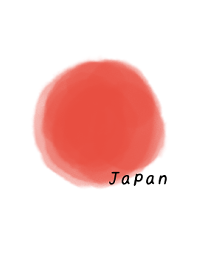 간단한 일본 테마, 수채화.
