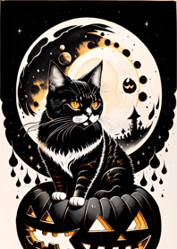 halloween cat 7610C5