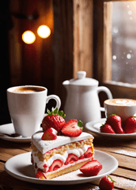 Coffee strawberry chocolate cake ec1F77