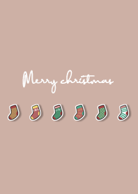 christmas socks - nude