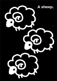 A sheep.BLACK&WHITE
