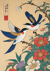 อุกิโยะเอะ -นก c1bAC3