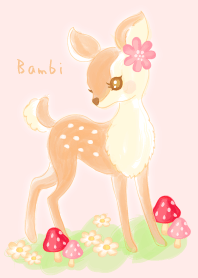 ふんわりかわいいバンビちゃん（ピンク）