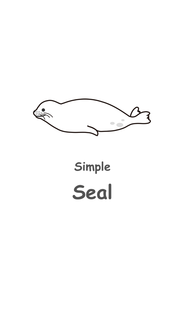 Minimalistic white seal