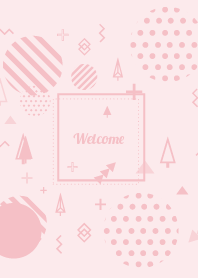 Geometric Welcome  Wisp Pink