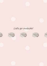 Walking Hedgehog -pink- dot