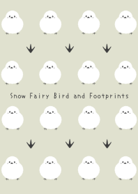 Snow Fairy Bird and Footprints-YEL GR BE