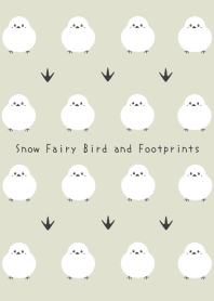Snow Fairy Bird and Footprints/YEL GR BE