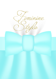 Feminine Style -White & light blue-