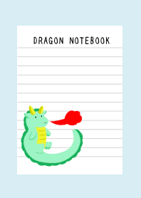 DRAGON NOTEBOOK-LIGHT BLUE-YELLOW