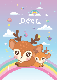 กวางน้อย ดวงดาวสายรุ้ง สีลาเวนเดอร์