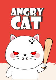 Angry white Cat Theme