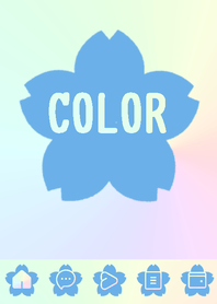 blue color rainbow  E16