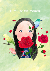 Girl with roses