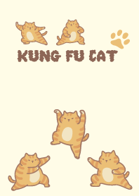 Kung Fu Orange Cat,white4