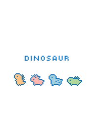 Pixel Dinosaur /blueline,colfil,BW