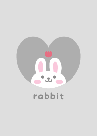 Rabbits3 Tulips - gray