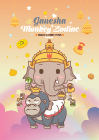 Ganesha & Monkey Zodiac - Wealth