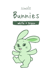 シンプル バニーズ ホワイト&グリーン