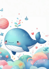 Bright cute little whale n.14