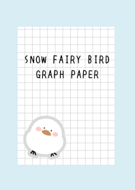 SNOW FAIRY BIRD GRAPH PAPER-LIGHT BL-YEj
