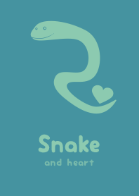 Snake & heart Pale saxophone blue