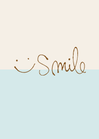 Simple smile Beige and blue30